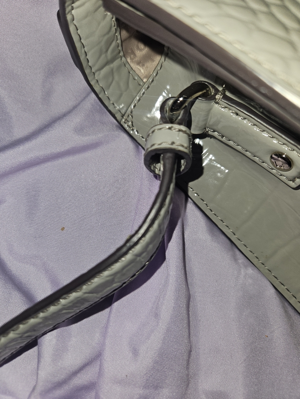 Kate Spade French Gray Croc Knightsbridge Doris Satchel - Picture 13 of 13